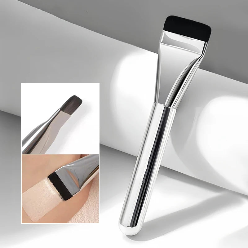 Stainless Steel Makeup Palette with Brushes & Spatula for Foundation Lipstick & Eye Shadow Mixing