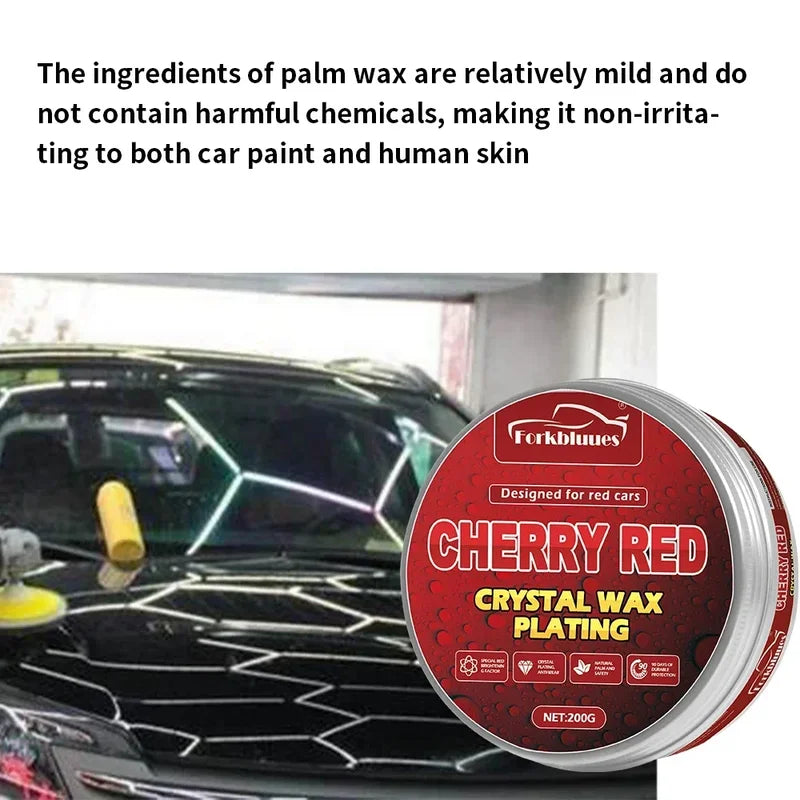 Car Wax Crystal Plating Set with Sponge - Hard Glossy Auto Paint Coating & Scratch Repair
