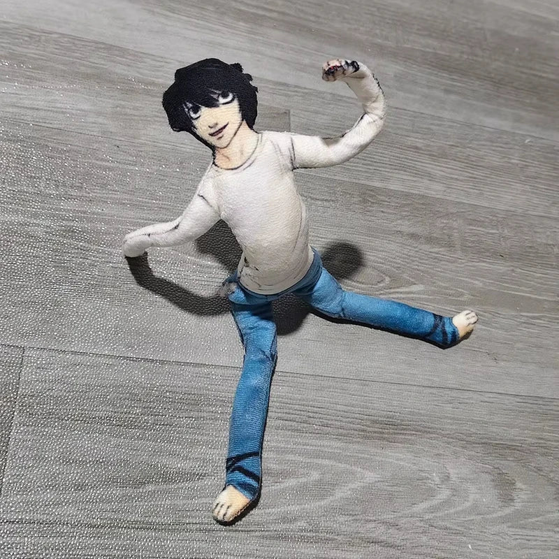 Anime Death Note L.Lawliet Plush Doll - Flexible Costume Room Decor