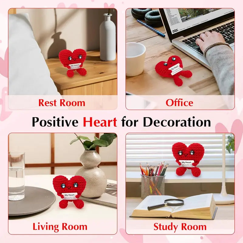 Crochet Heart Doll - Handmade Desktop Home Decor Gift for Mother's Day & Christmas