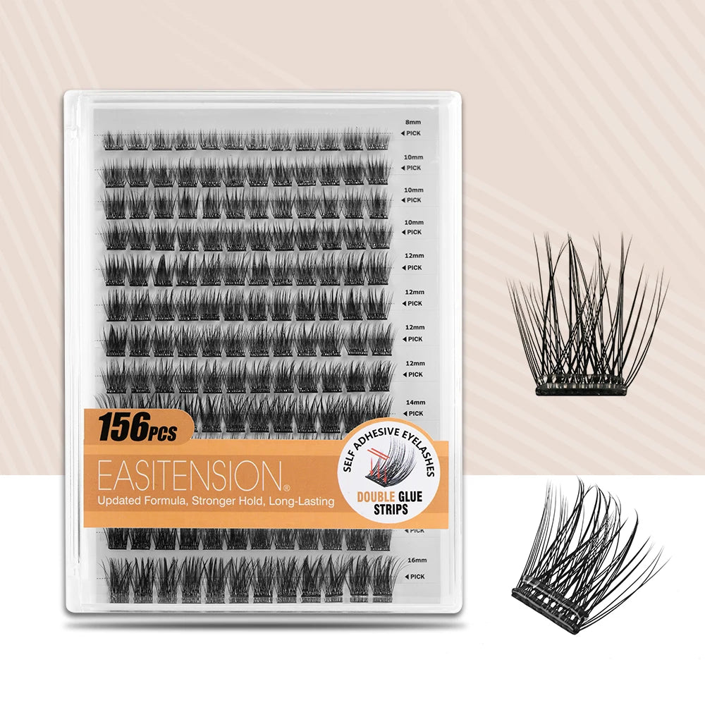 Self-Adhesive False Eyelashes Cluster Lashes Reusable No Glue Needed Diy Extension
