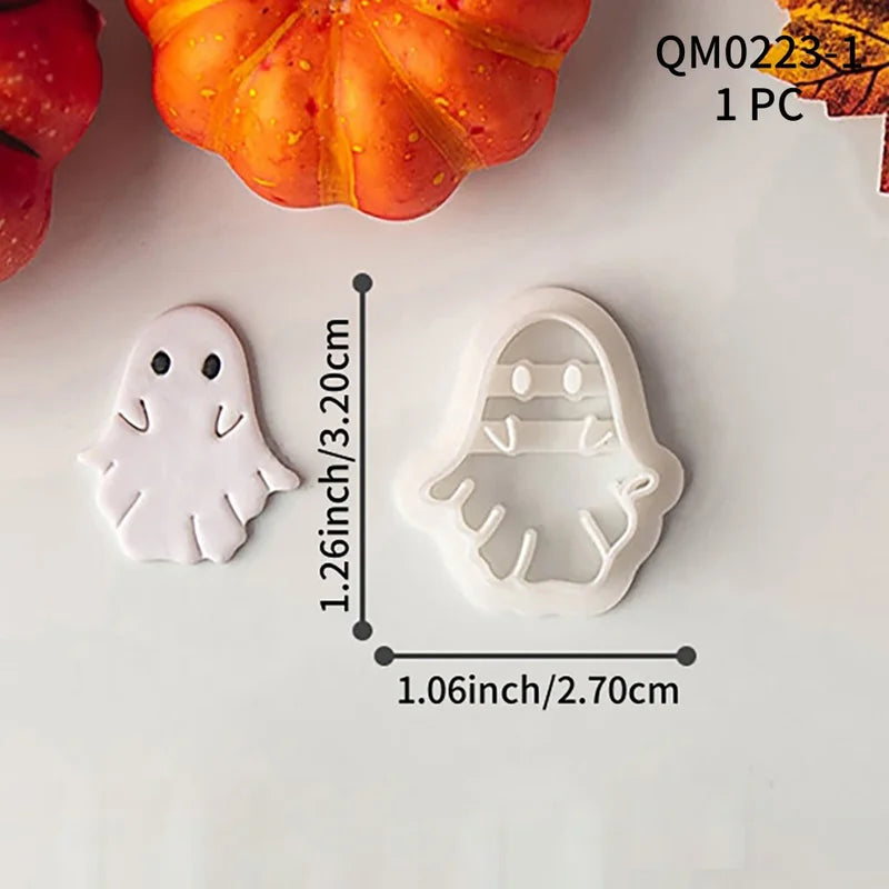 Halloween Ghost Polymer Clay Cutter Mold for DIY Mini Decorations & Earrings