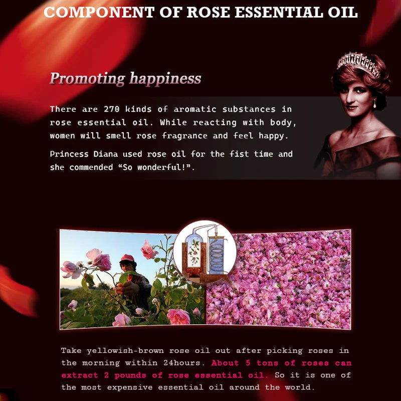 Natural Rose Essential Oil 10ml Hydrating Skin Care & Massage Oil