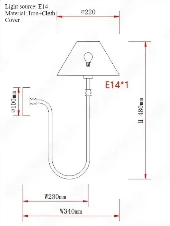 Minimalist Pendant Light for Living Room Bedroom Study E14 Adjustable Fixture