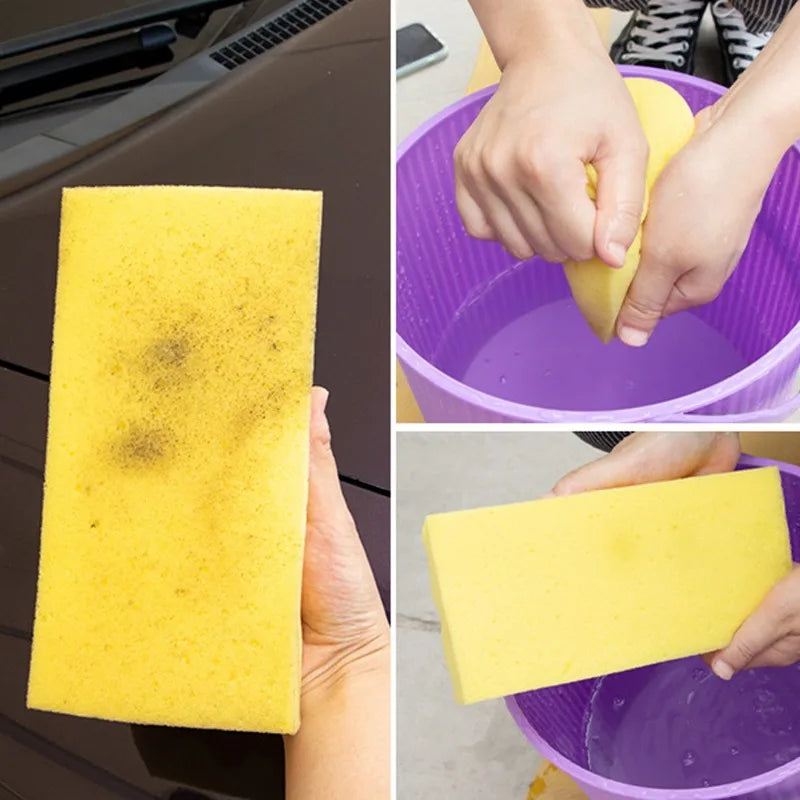 Large Car Wash Sponge Block - High Density Water Absorbent Cleaning Tool