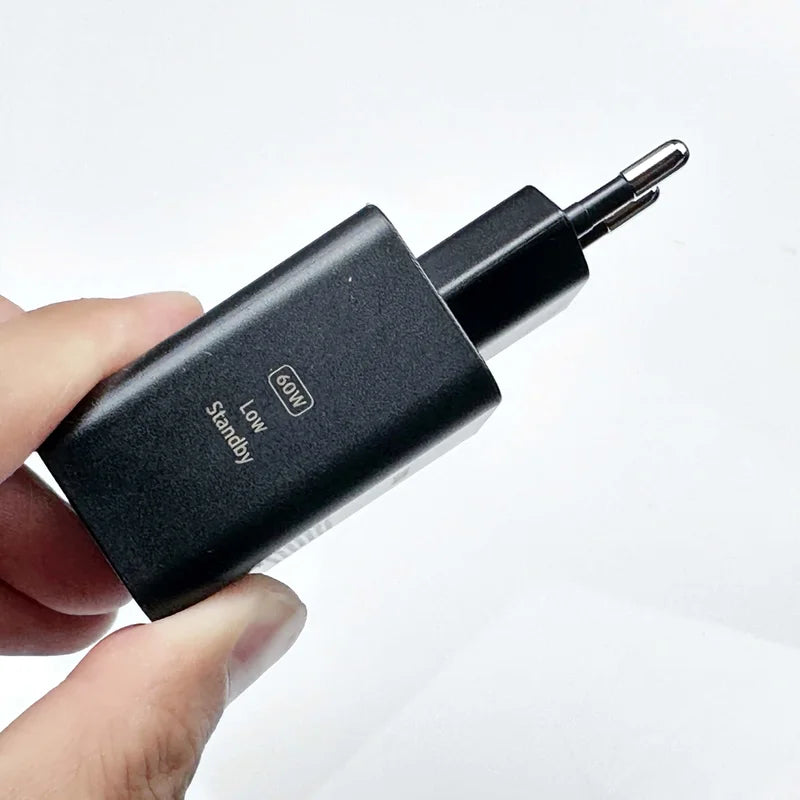 Samsung 60W PD Fast Charger with Type C Cable - EU Plug, GaN Tech