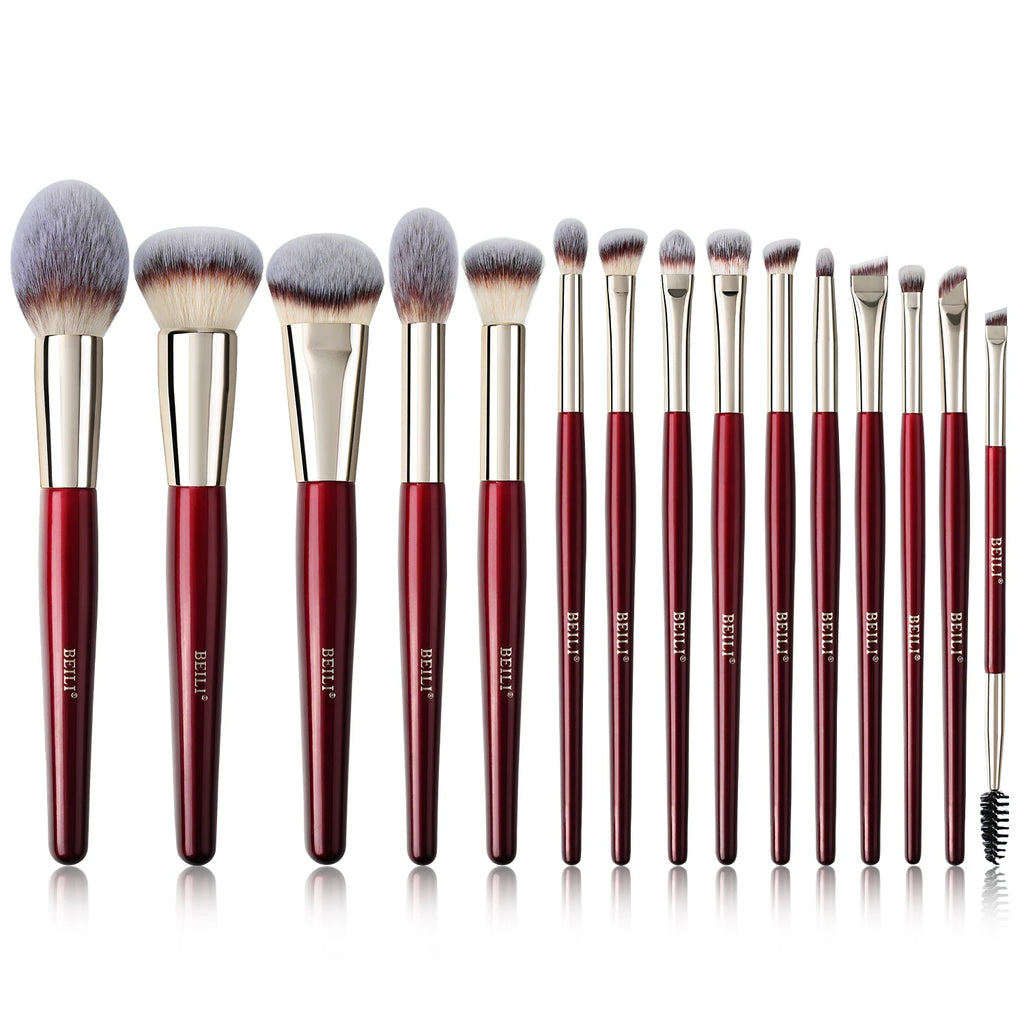 BEILI 15-Piece Professional Eyeshadow Makeup Brush Set