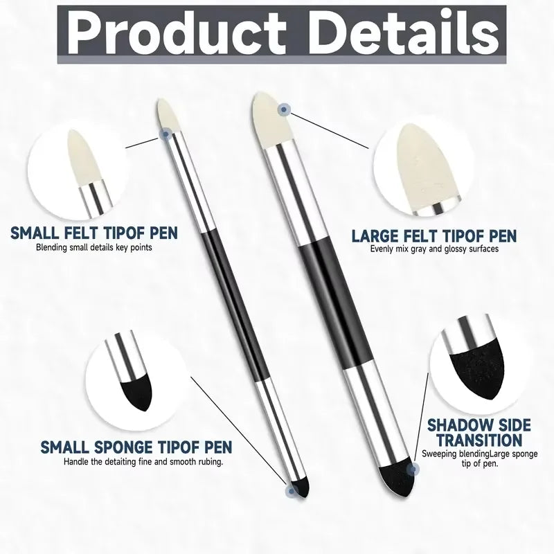 Dual-Headed Sketch Pens Set for Artists - Reusable & Washable Art Blending Tools