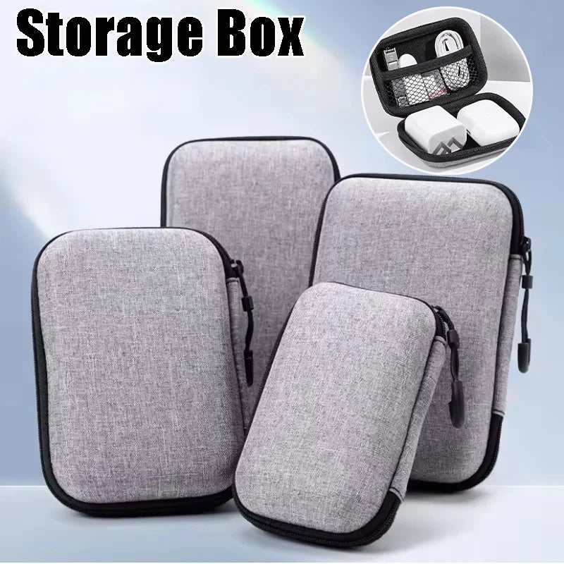 Multi-Function EVA Storage Box for Hard Drives Cables Power Banks Organizer – Digital Accessories