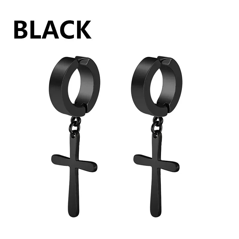 Magnetic Ear Clip Hoops for Men Women - Stainless Steel, Fake & Non-Piercing Jewelry