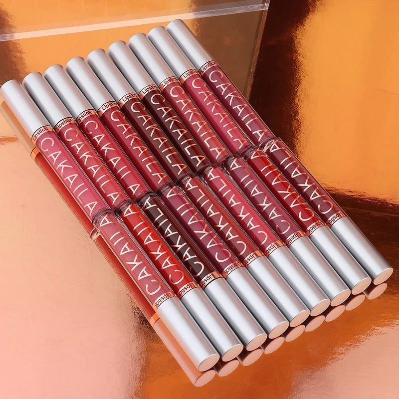 6-Color Liquid Matte Lip Gloss Set Waterproof Long-Lasting Velvet Lipstick