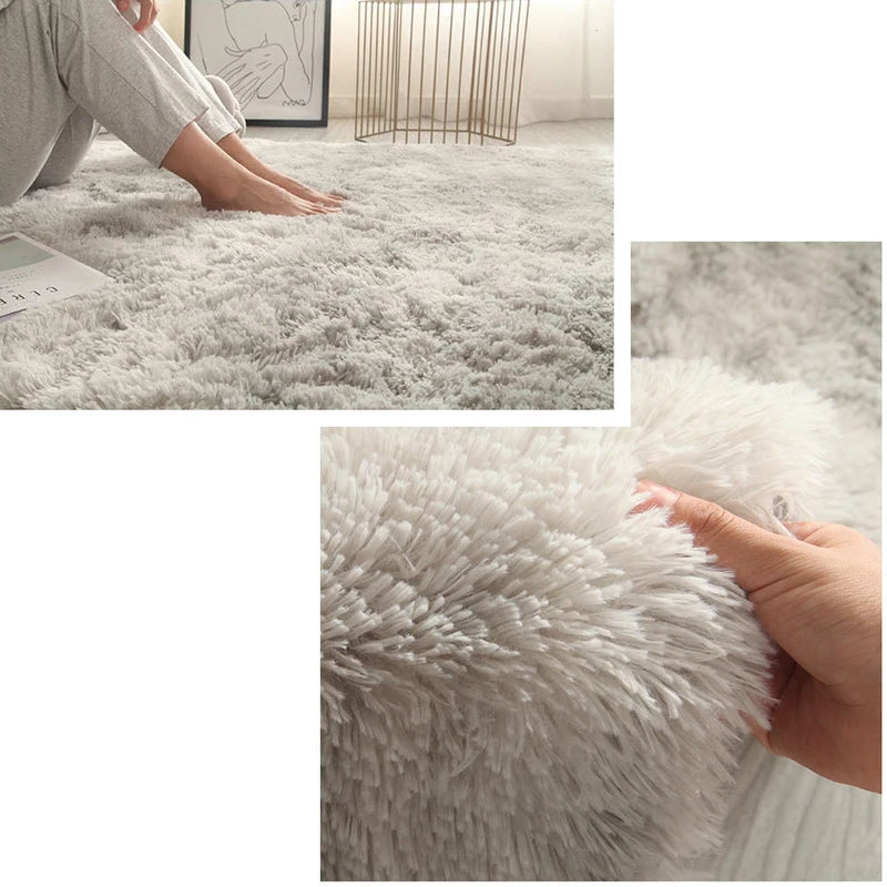 Indoor Plush Carpet for Living Room & Bedroom - Modern Minimalist Design, 800x1600mm