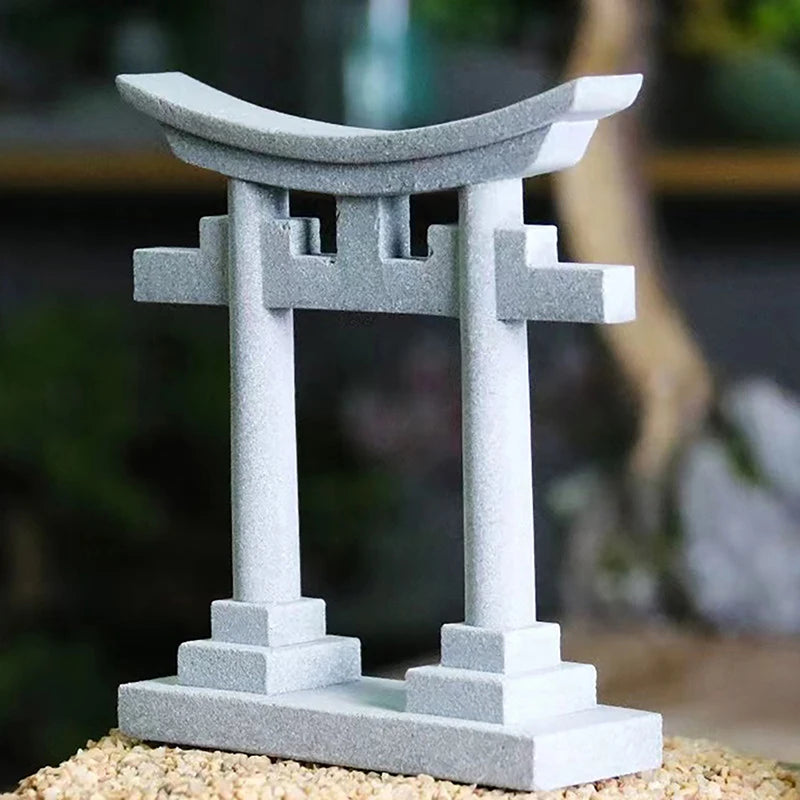 Japanese Torii Gate Aquarium Decor Miniature Garden Shrine Landscape Ornament