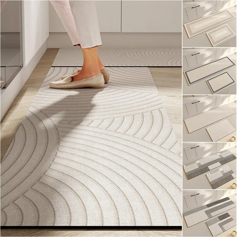 Super Absorbent Anti-Slip Shower Bath Mat with Non-Slip Rug for Bathroom & Kitchen