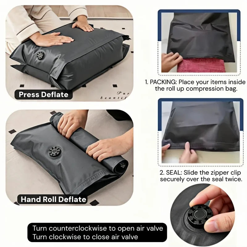 Travel Suitcase Vacuum Compression Storage Bags Waterproof Luggage Organizer