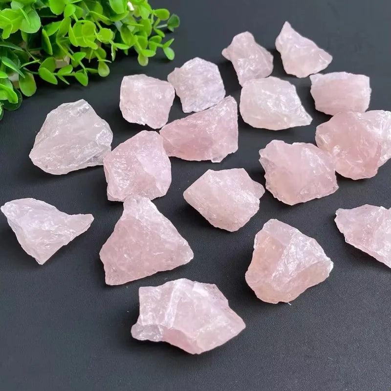 Natural Raw Crystal Stones for Healing & Meditation - Rose Quartz & Quartz Varieties