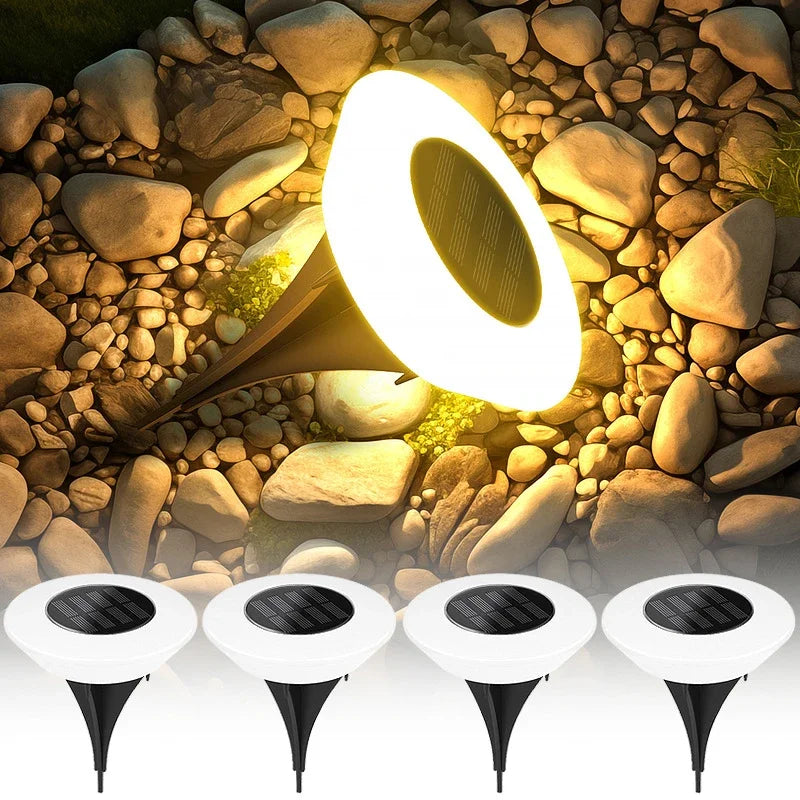 LED Solar Ground Lights Waterproof Outdoor Garden Pathway Lawn Decor 1-8pcs