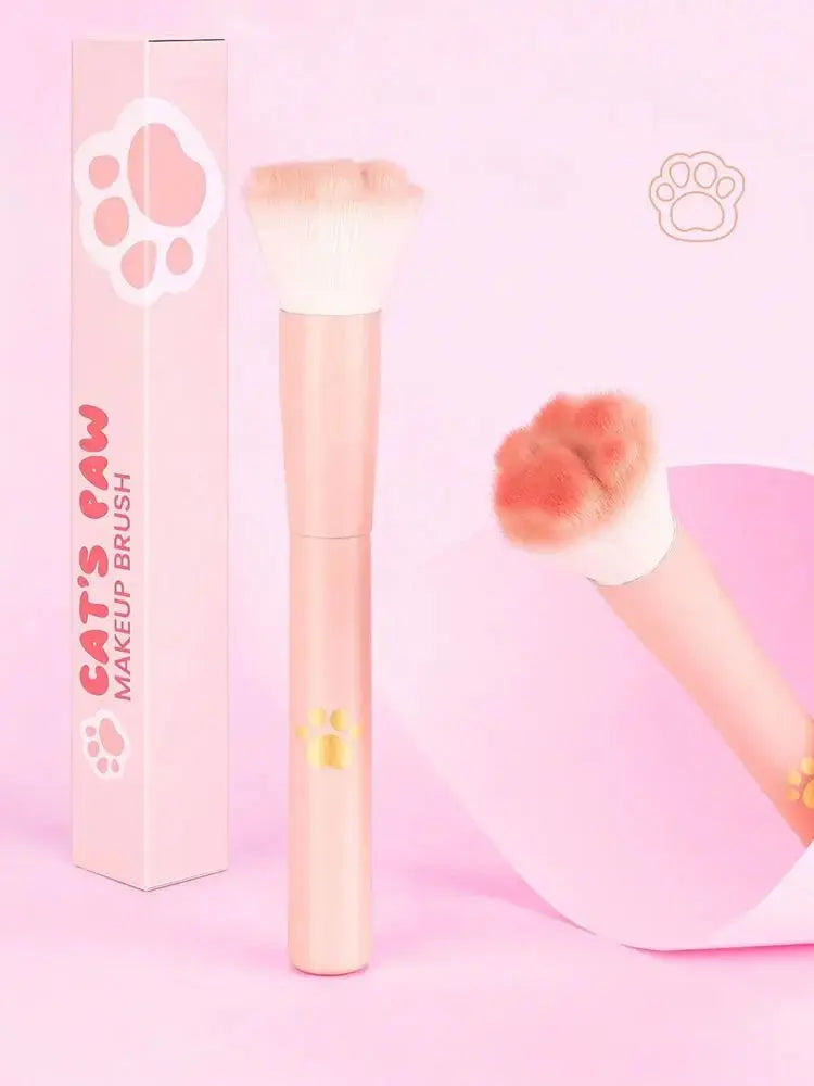 Cat Paw Makeup Brush with Storage Box, Professional Cosmetic Tool