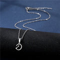 Initial Letter Pendant Necklace for Women Stainless Steel Clavicle Chain Jewelry