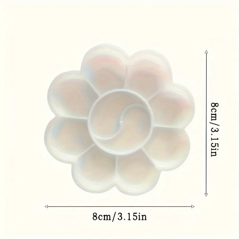 Mini Flower-Shaped Plastic Painting Boards 5pcs Art Mixing Trays
