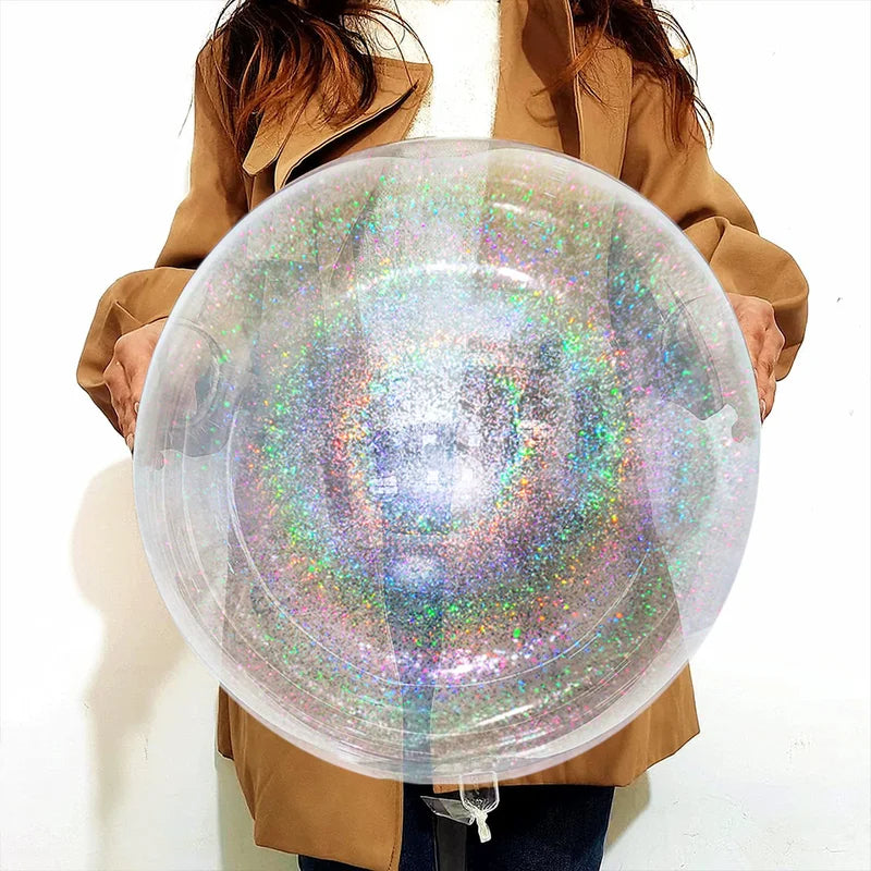 20-Inch Glitter Bobo Balloons for Celebrations and Party Decor - 2 Pack