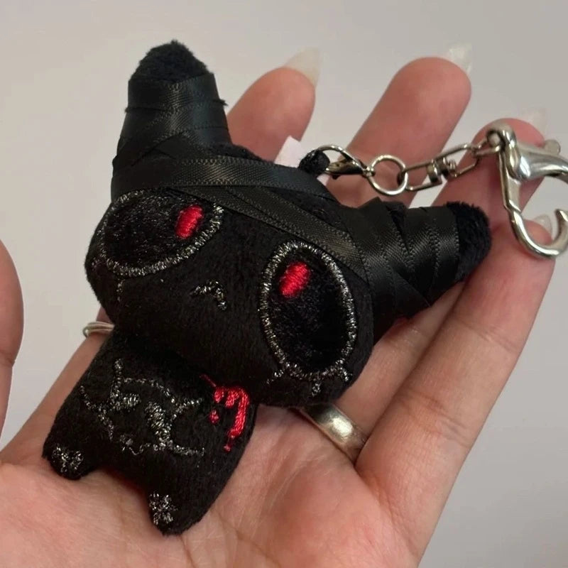 Halloween Horror Plush Keychain Creepy Bloody Monster Doll Bag Charm for Backpack