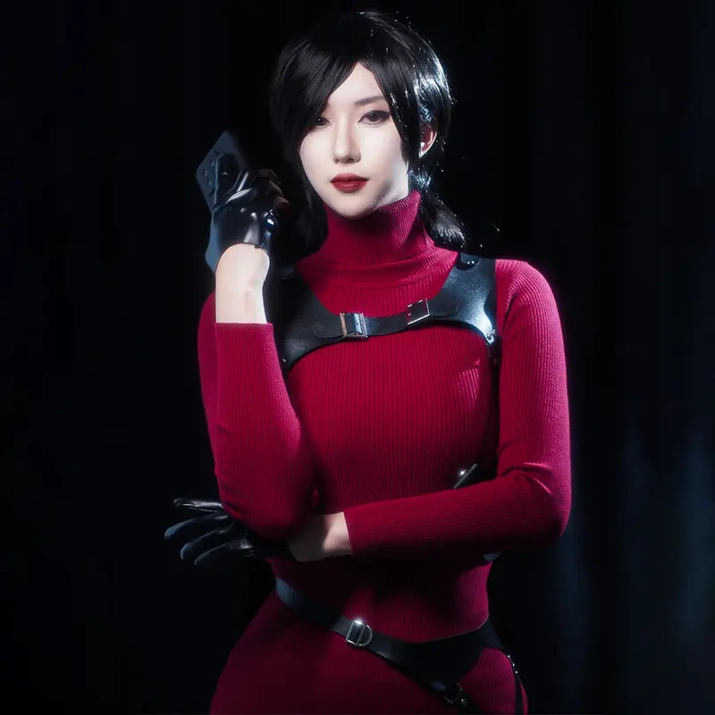 Resident Evil Ada Wong Cosplay Costume Set for Halloween Comic Con Stage