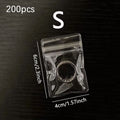 50/100/200pcs Clear Waterproof Jewelry Earring Bags Reusable Storage Pouch