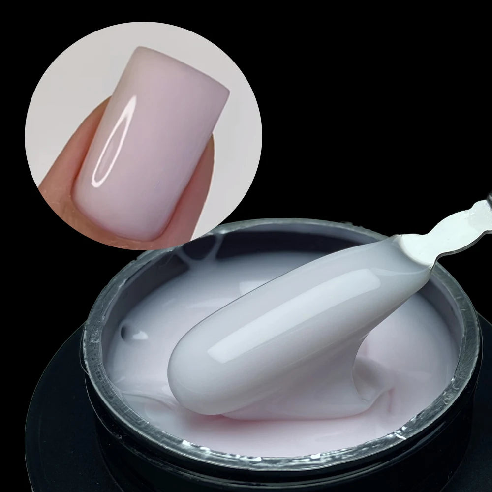 Builder Nail Gel for French Manicure & Nail Extensions - Self-Leveling UV LED Sculpting Gel