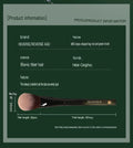 Reverse Age M65 Slope Blush Brush - Beveled Makeup Brush for Face & Blush