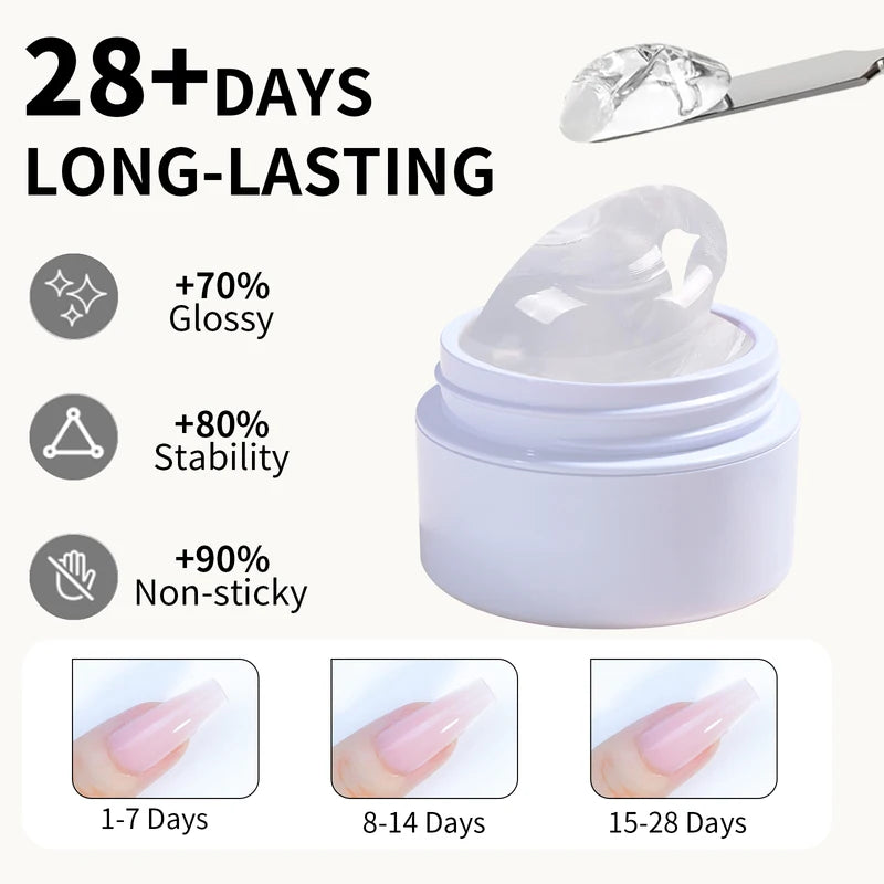 15ml Nail Extension Gel Set - Solid UV Gel for Sculpting & Rapid Molding