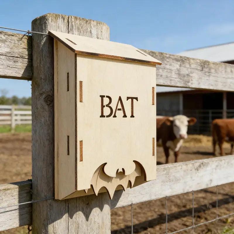 Wood Bat House Outdoor Animal Habitat Shelter for Gardeners and Nature Lovers