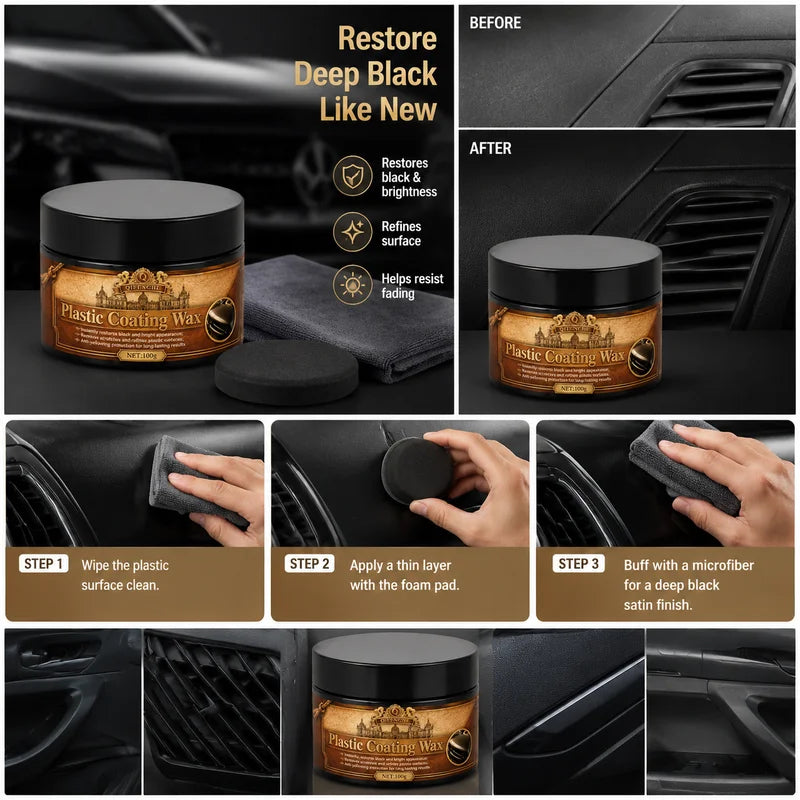 Car Wax Scratch Repair & Shine Restorer 100g - Anti-Oxidation Protection