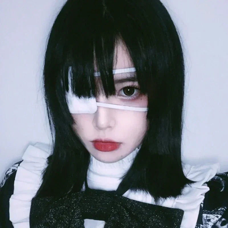 Adjustable Single-Eye White Eyepatch for Cosplay Halloween Costume Accessories