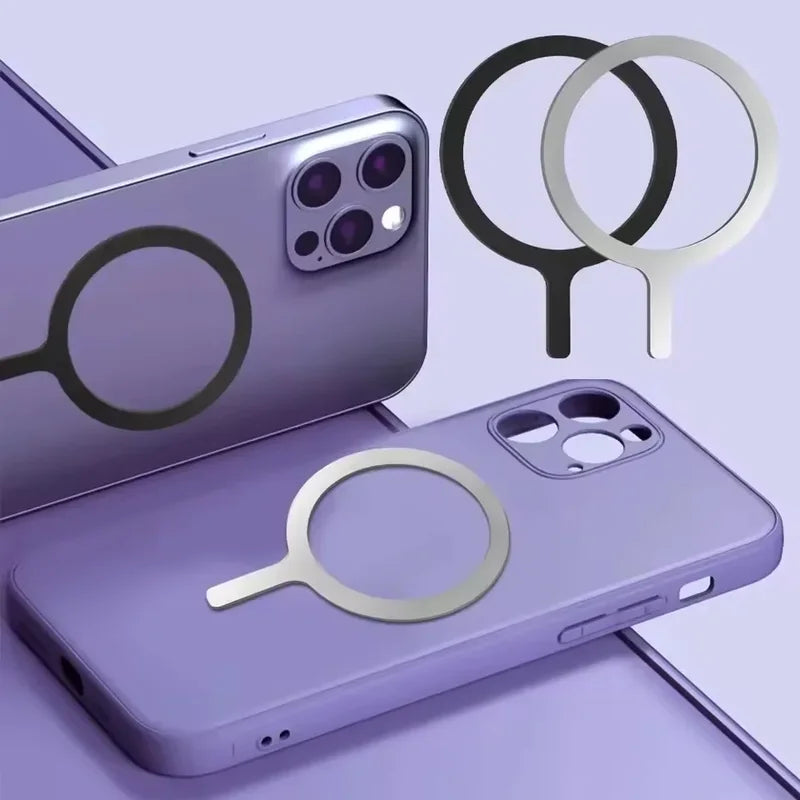 Magnetic Adapter Ring for Wireless Charging - Universal Metal Plate for Phones