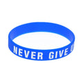 Motivational Silicone Wristband Never Give Up Inspirational Sports Band