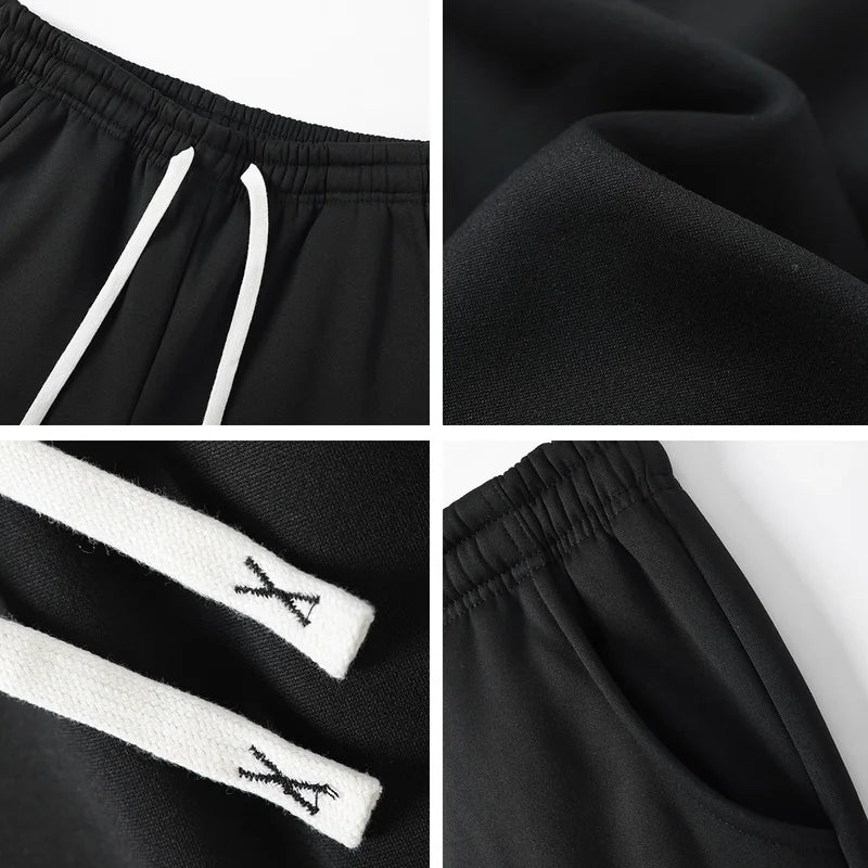 Men's 4-Piece Casual Sports Pants with Ankle Tie for Outdoor Jogging All Year