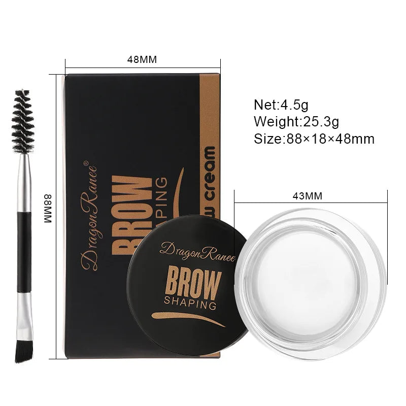 White Bushy Eyebrow Gel with Long-Lasting Setting Pomade & Sculpting Pen