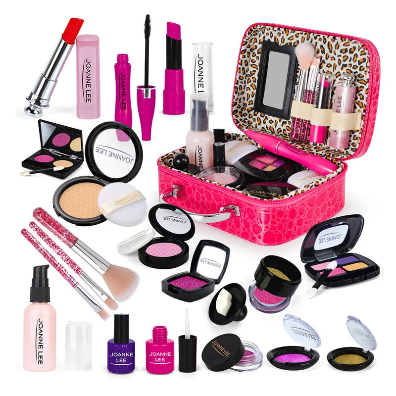 Kids Pretend Makeup Toy Set - Educational Role Play Cosmetics for Girls