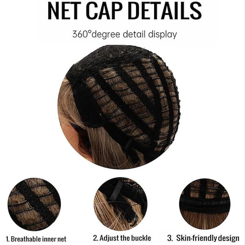 Men's Synthetic Mullet Wig for 70s & 80s Costume Parties - Unisex Cosplay Hairpiece