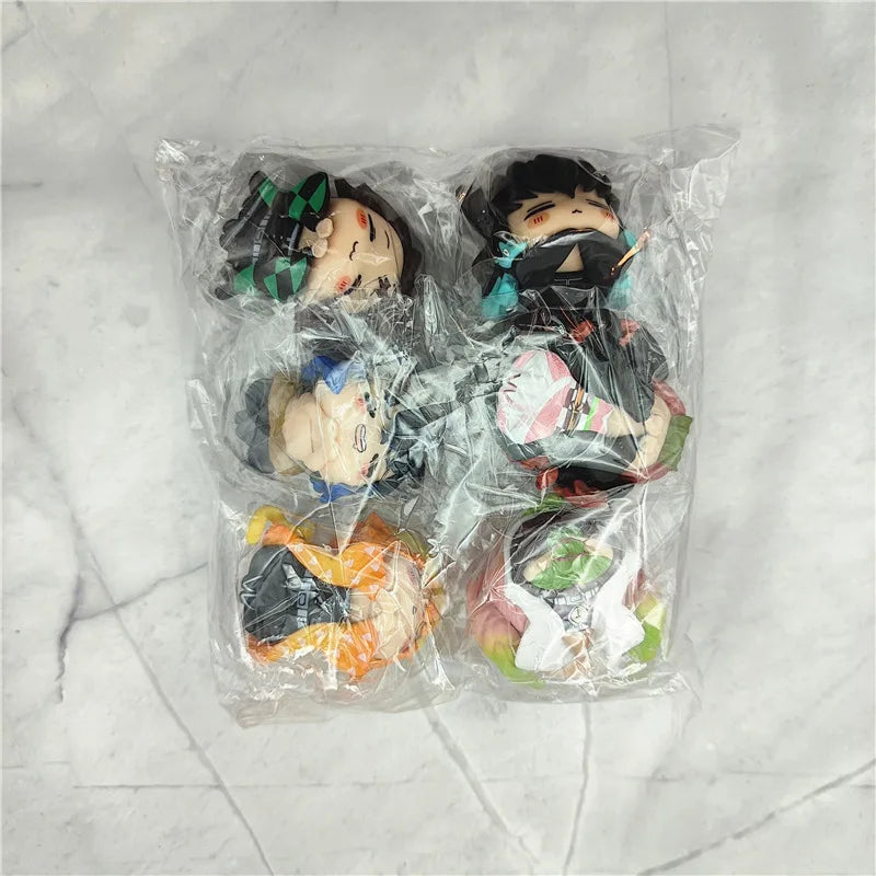 Anime Demon Slayer Mini Figure Set Nezuko Tanjirou Zenitsu Inosuke PVC Toys