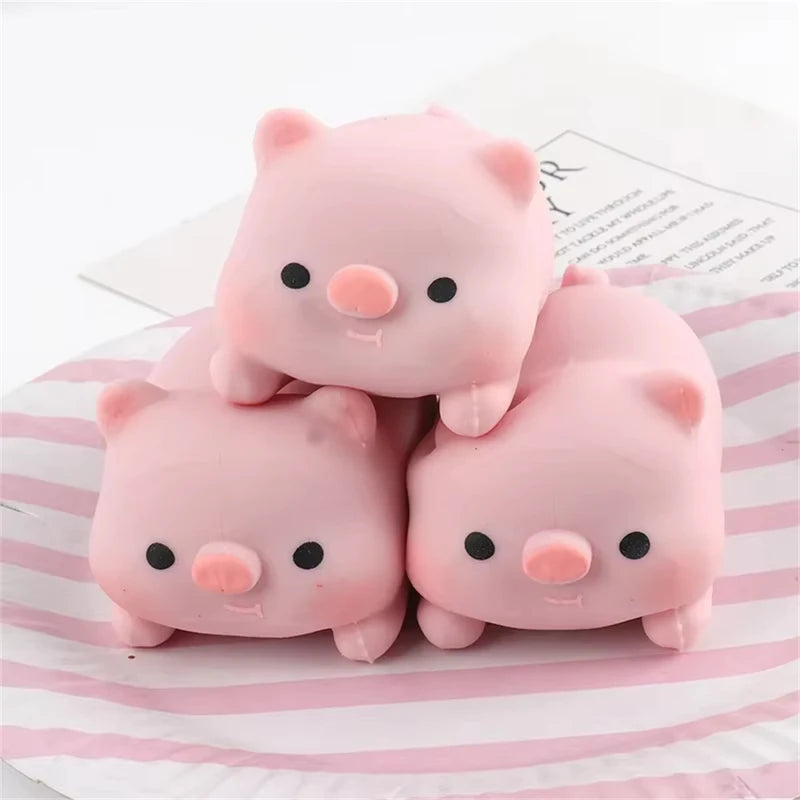 Cute Pink Pig Stress-Relief Squeeze Toy for Kids and Adults - Kawaii Pet Fidget