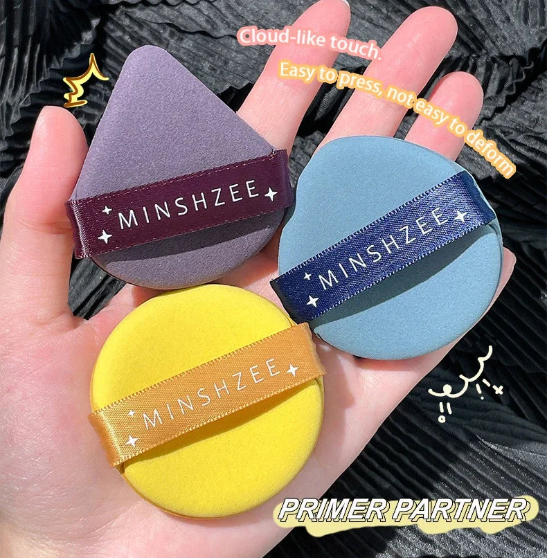 3 Pack Makeup Sponge Puffs - Soft Cotton Face Foundation Blenders