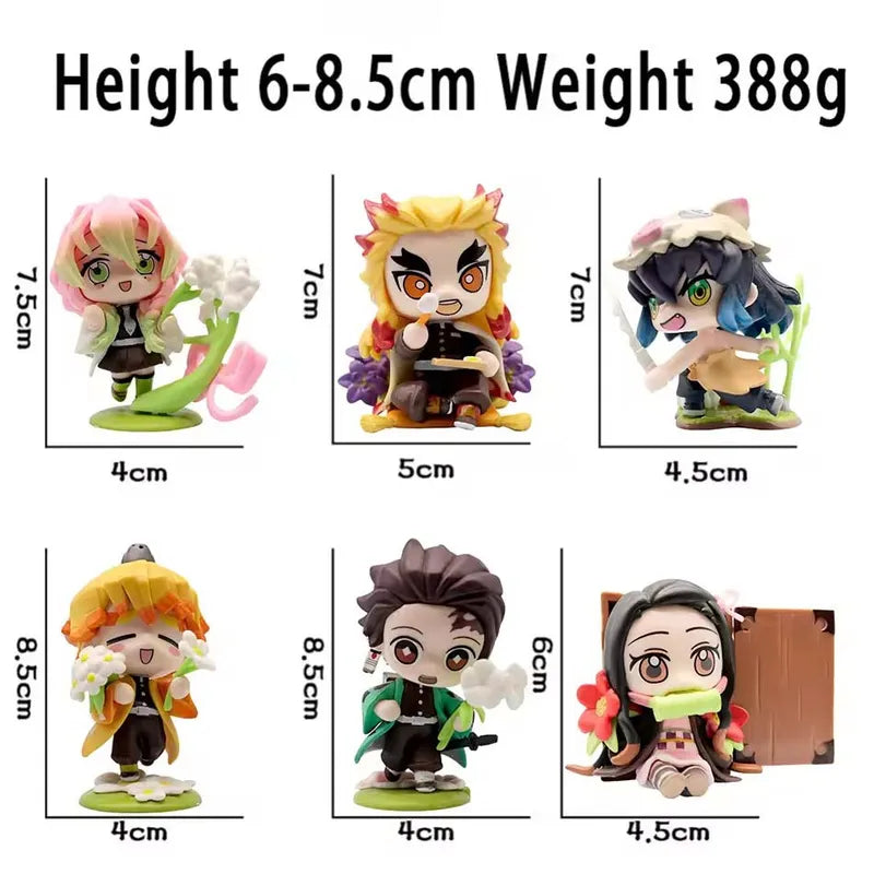 Anime Demon Slayer Model Figures Set - Tanjiro Kamado & Nezuko PVC Collectibles