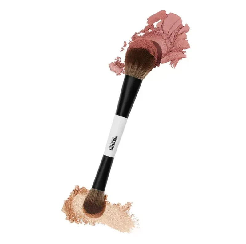 2 in 1 Highlight Blush Makeup Brush - Soft Fiber Face Cosmetic Tool
