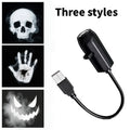 LED Projector Night Light with Ghost Skull Pattern for Room Ceiling Wall Decor - USB