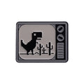 Cartoon Dinosaur Pin Badge - Retro Pixel Enamel Brooch for Clothing & Bags