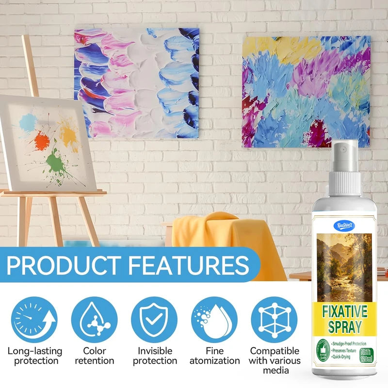 Workable Fixative Spray for Art - Clear Protective Coating for Paintings & Drawings