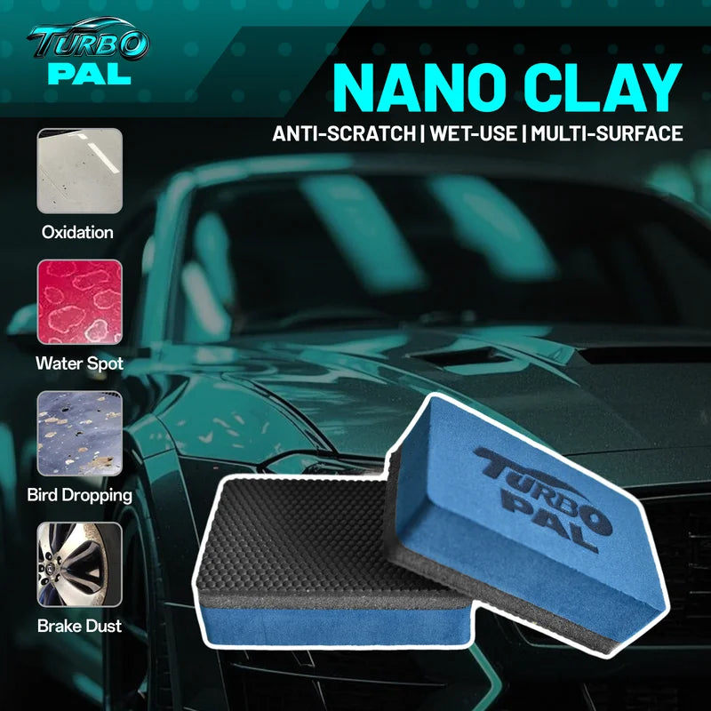Professional 2-Pack 3-Layer Clay Sponge for Car Detailing & Multi-Surface Cleaning