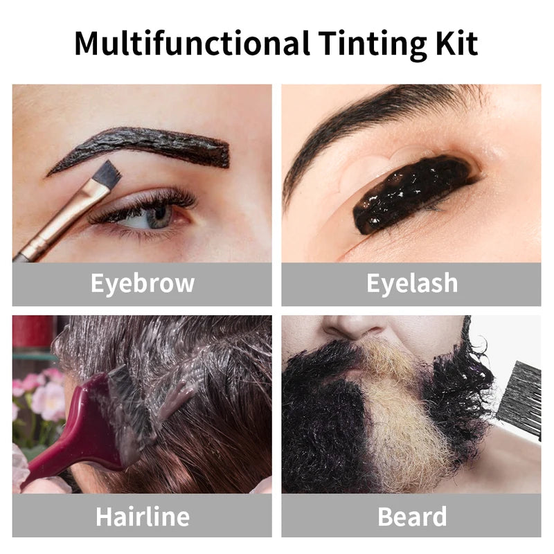 Eyebrow Dye Kit - Vegan, Fast Stain, Sensitive Skin Safe, Eco Gift Box